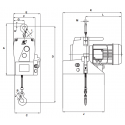 Schéma treuil à câble passant standard MINIFOR