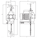 Schéma treuil à câble passant standard MINIFOR 2