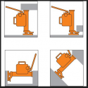 Cric hydraulique positions