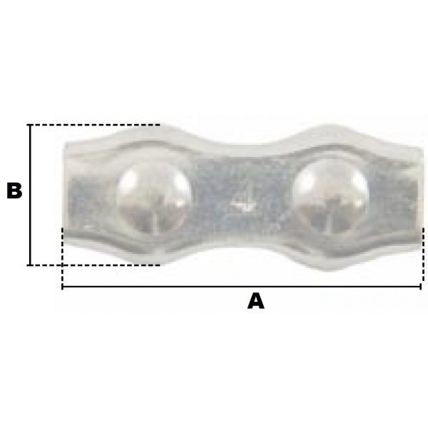 Serre-câble Plat à 2 Boulons Inox A4 – Pour Diamètre 8 Mm – Neuf Sous Sachet – FP INOX