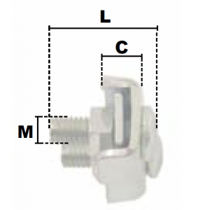 Serre câble plat 2 boulons INOX SCI2 - Accessoire câble - Manut Access