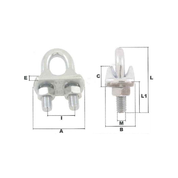 Serre-câble à étrier Pramac - Pour Câble De 5 Mm - Neuf En Emballage D'origine