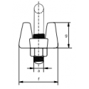 Plan serre-câble à étrier haute résistance côté