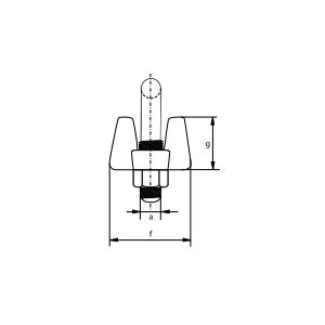 Plan serre-câble à étrier haute résistance côté