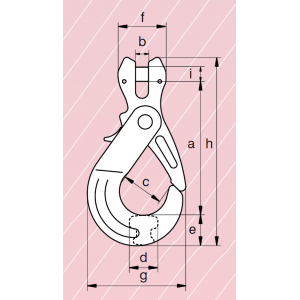 schéma crochet à verrouillage à chape XLC