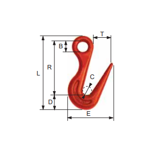 Élingue de levage 1/14-1/16 avec 2 crochets à verrou - Thicon