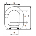 Schéma anneau de levage à étrier à souder