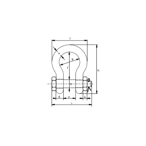 Plan Manille Lyre Haute Resistance à Boulon face