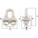 Schéma serre câble a étrier en inox