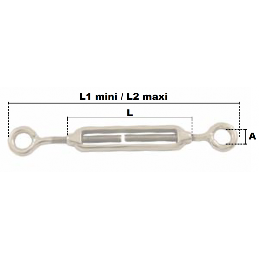 Tensioner eye stainless steel