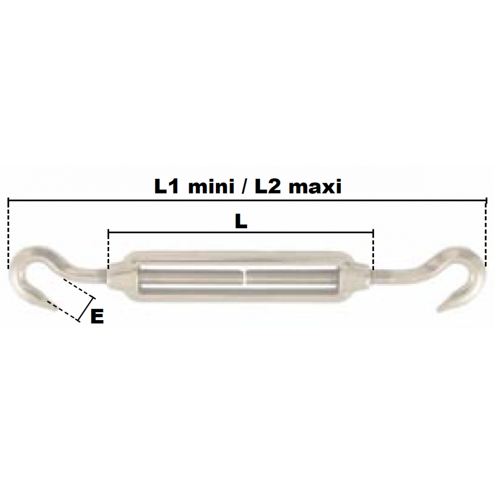 Stainless steel hook tensioner