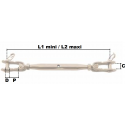 Schéma ridoir à chapes articulées en inox