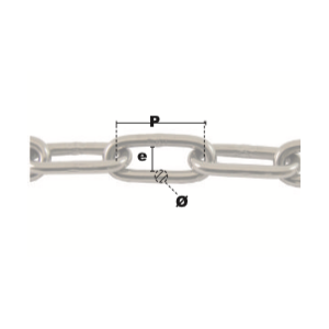 Schéma chaine à maillons longs en inox