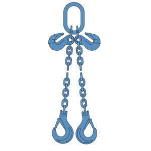 US Cargo Control 12G100TOSL-6 1/2 x 6' - 3 Leg Chain Sling w/ self-lo