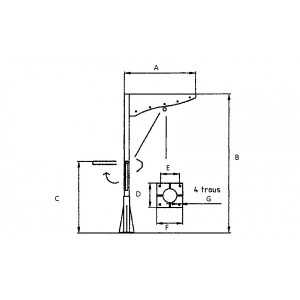 Schéma potence légère galvanisée