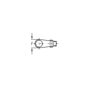 Plan de face de mini ridoir à chape avec terminaison à sertir