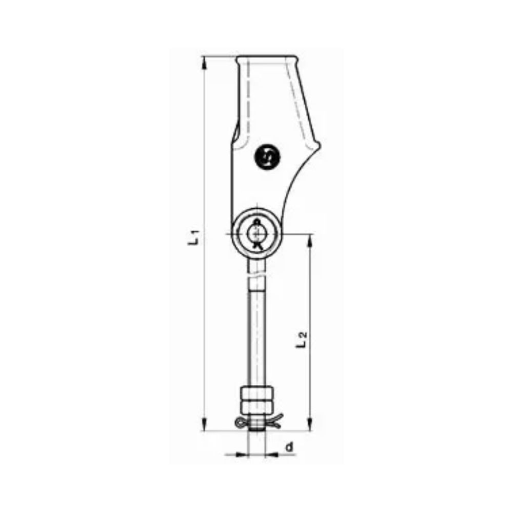 Tige de suspension asymétrique DIN 43148 KK2 AM 300 148