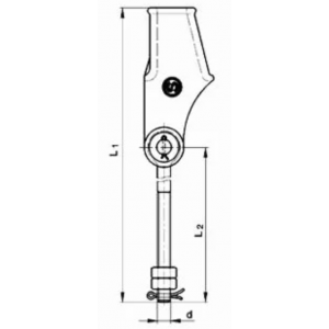 Tige de suspension asymétrique DIN 13411-6