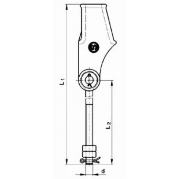 Tige de suspension asymétrique DIN 13411-6