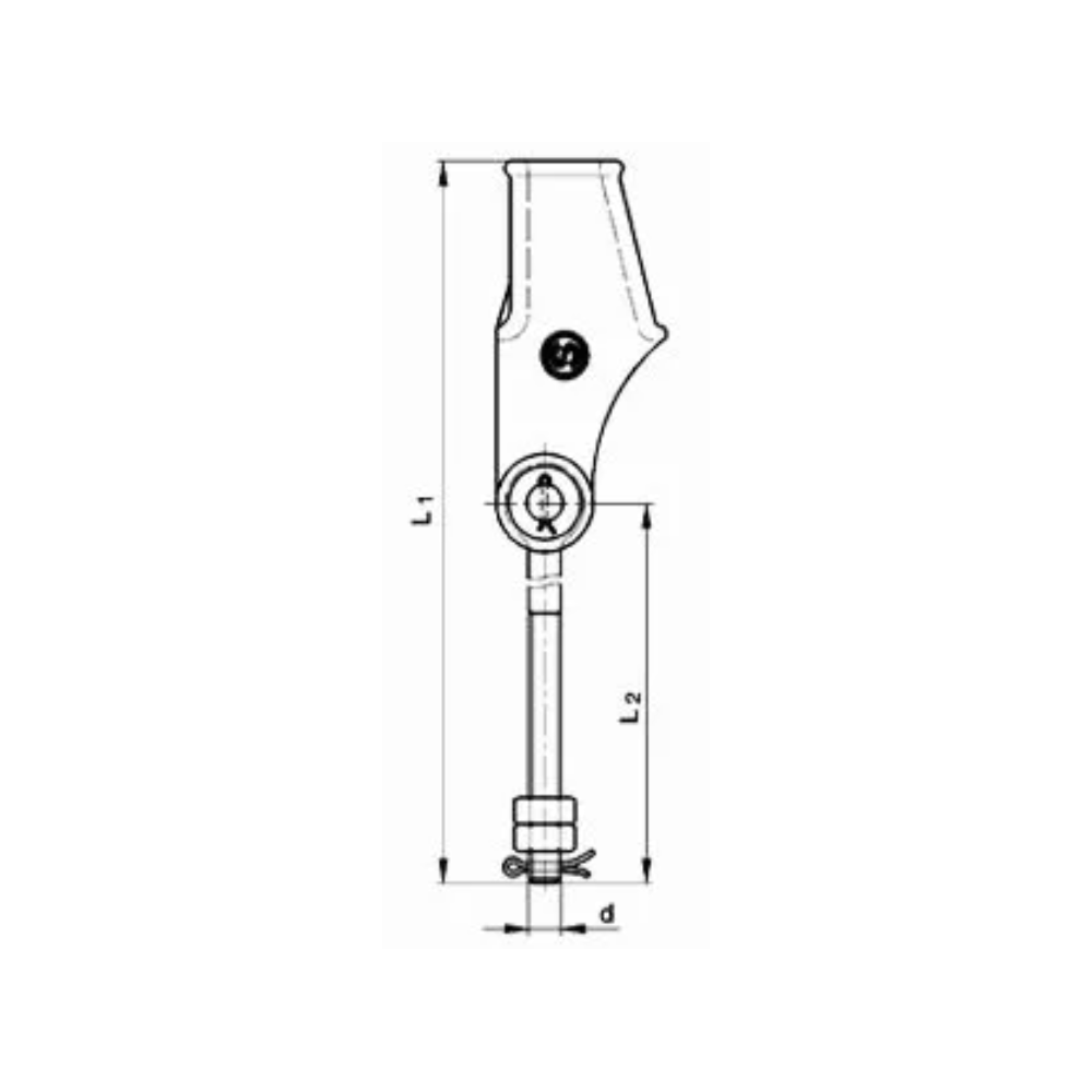 Tige de suspension asymétrique DIN 13411-6