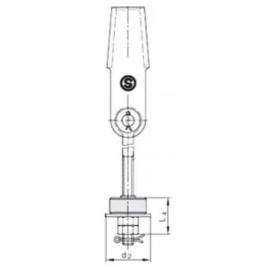 Tige de suspension symétrique à 1 rouleau DIN 13411-7