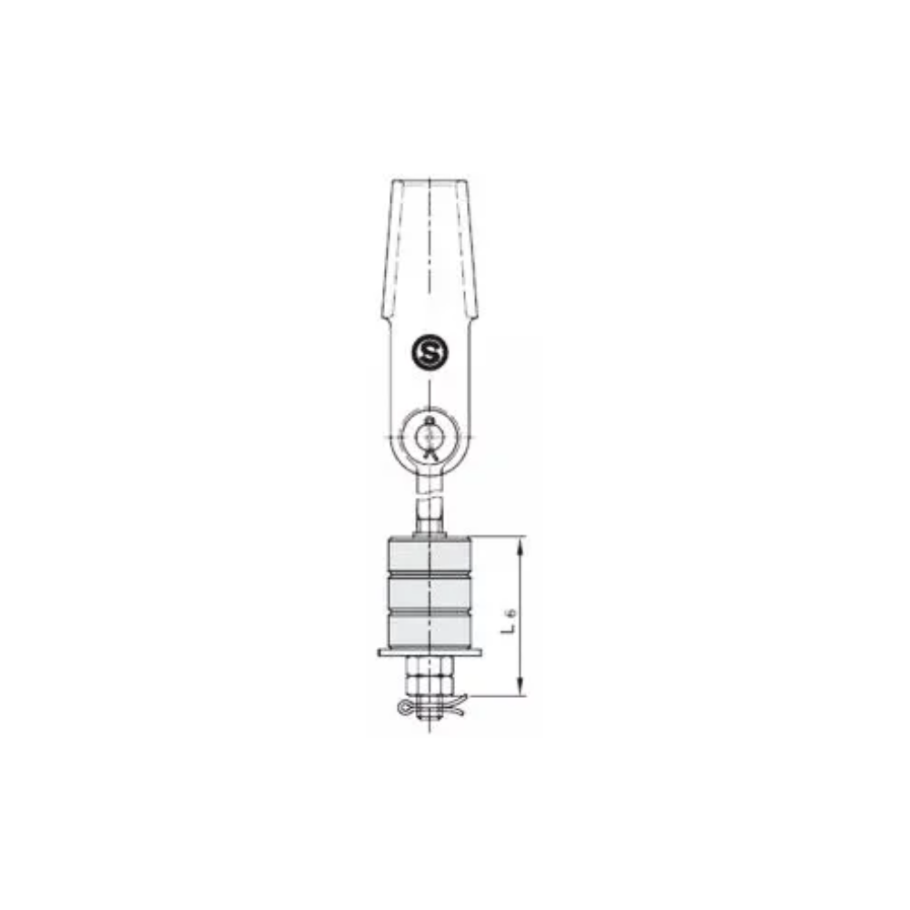 Tige de suspension symétrique à 3 rouleaux DIN 13411-7