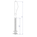 Tige de suspension asymétrique à ressort DIN EN81