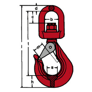 Plan crochet à émerillon avec linguet Grade 80