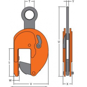 Pince de levage et de transport pour profiles holland dimensions