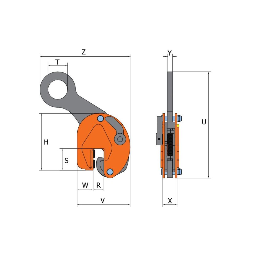Pince Poutre Angulaire Unistrut P1796 – Pour Canal 41x41, Fendu/solide, Galvanisé