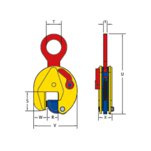 Pince de levage verticale pour tôles sans charge minimale