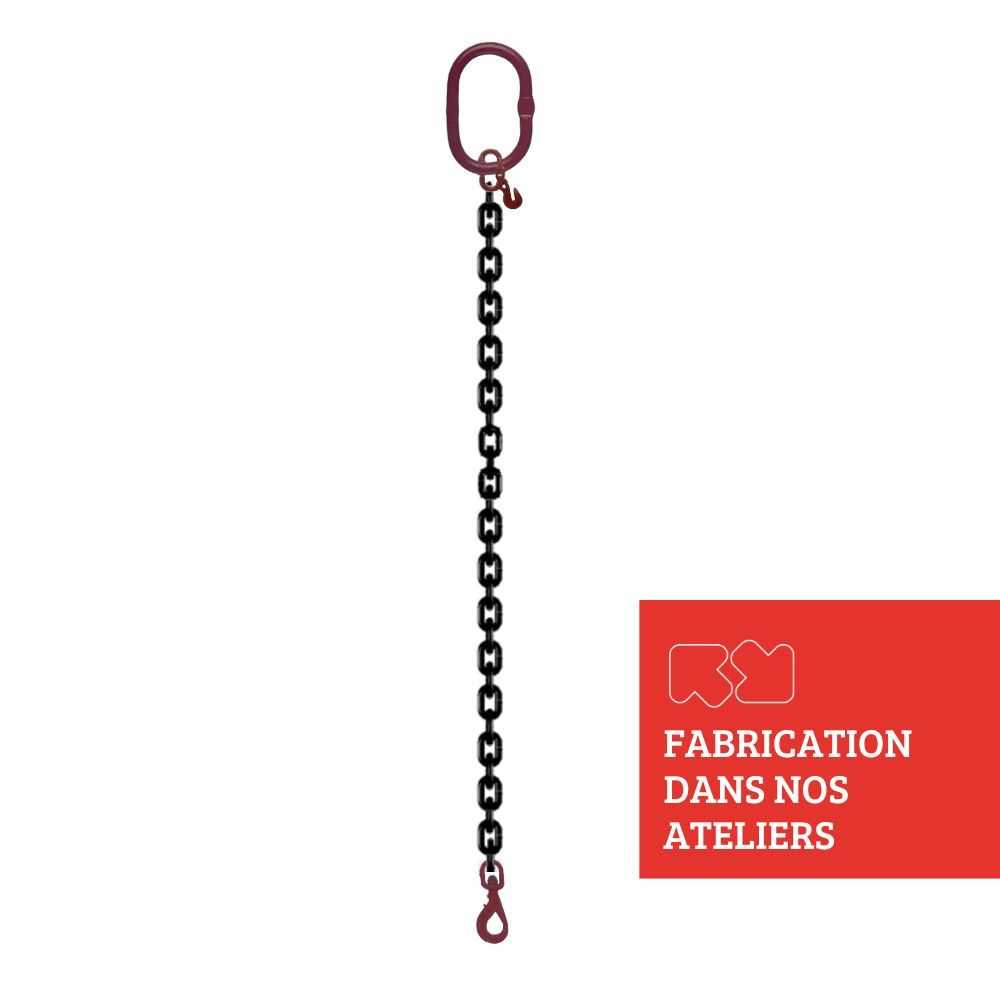 1 STRAND CHAIN SLING GRADE 80 SUPERPRO - EYE HOOK SWIVEL AUTO LOCK WITH SHORTENER