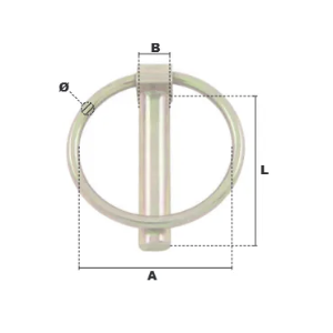 Goupille clips zinguée bichromaté dimensions