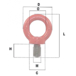 Anneau de levage mâle HR grade 80 diemensions