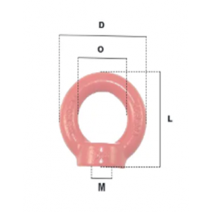 Anneau de levage femelle HR grade 80 dimensions