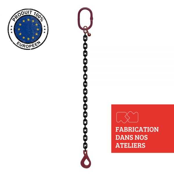 1 STRAND CHAIN SLING GRADE 80 SUPERPRO - CLEVIS HOOK AUTO LOCK WITH SHORTENER