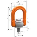 Anneau de levage mâle articulé à 360°