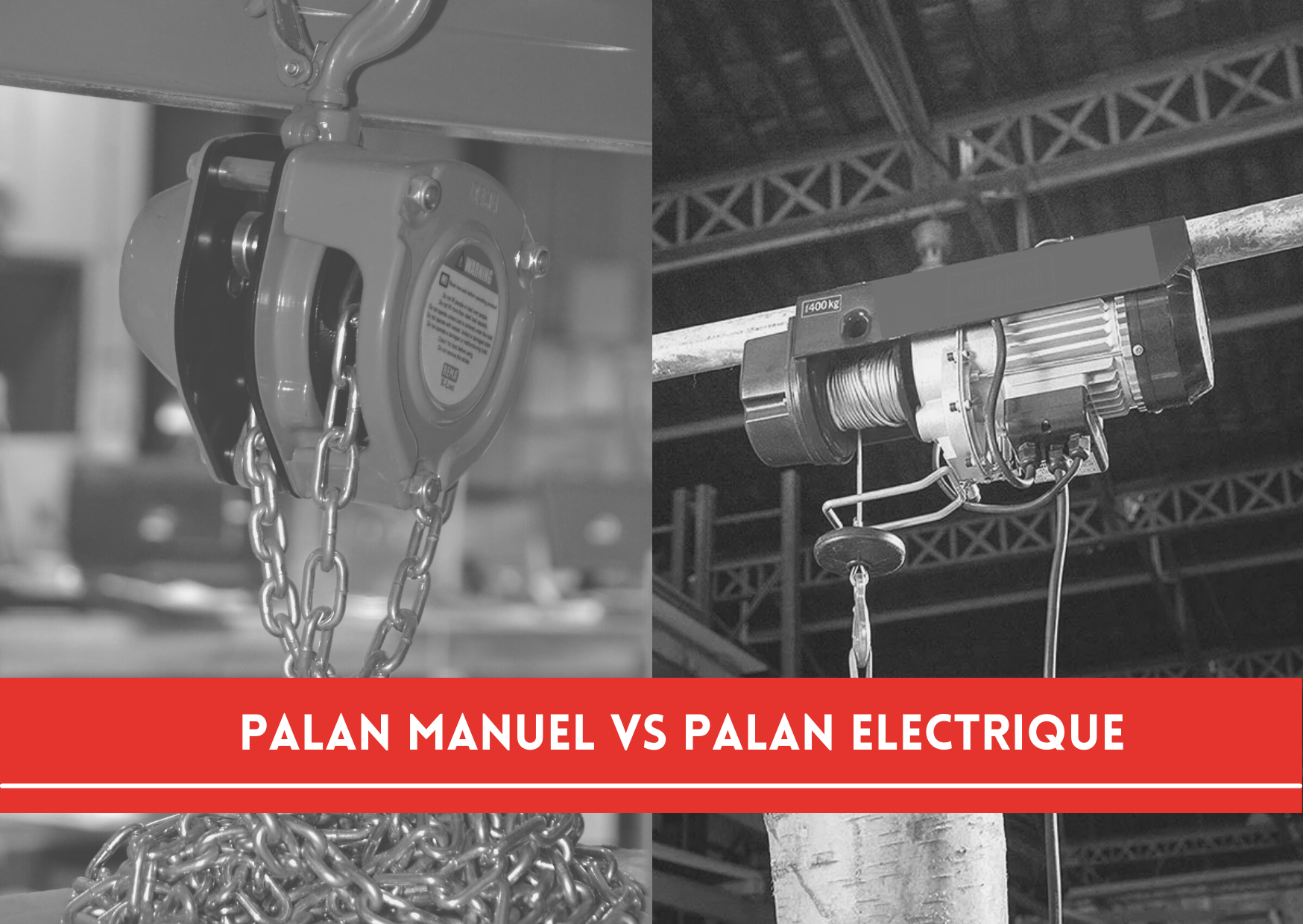 Palan électrique 230V/Mono vitesse variable de 100 à 500 kg - Levage &  accessoires chez Bauquip