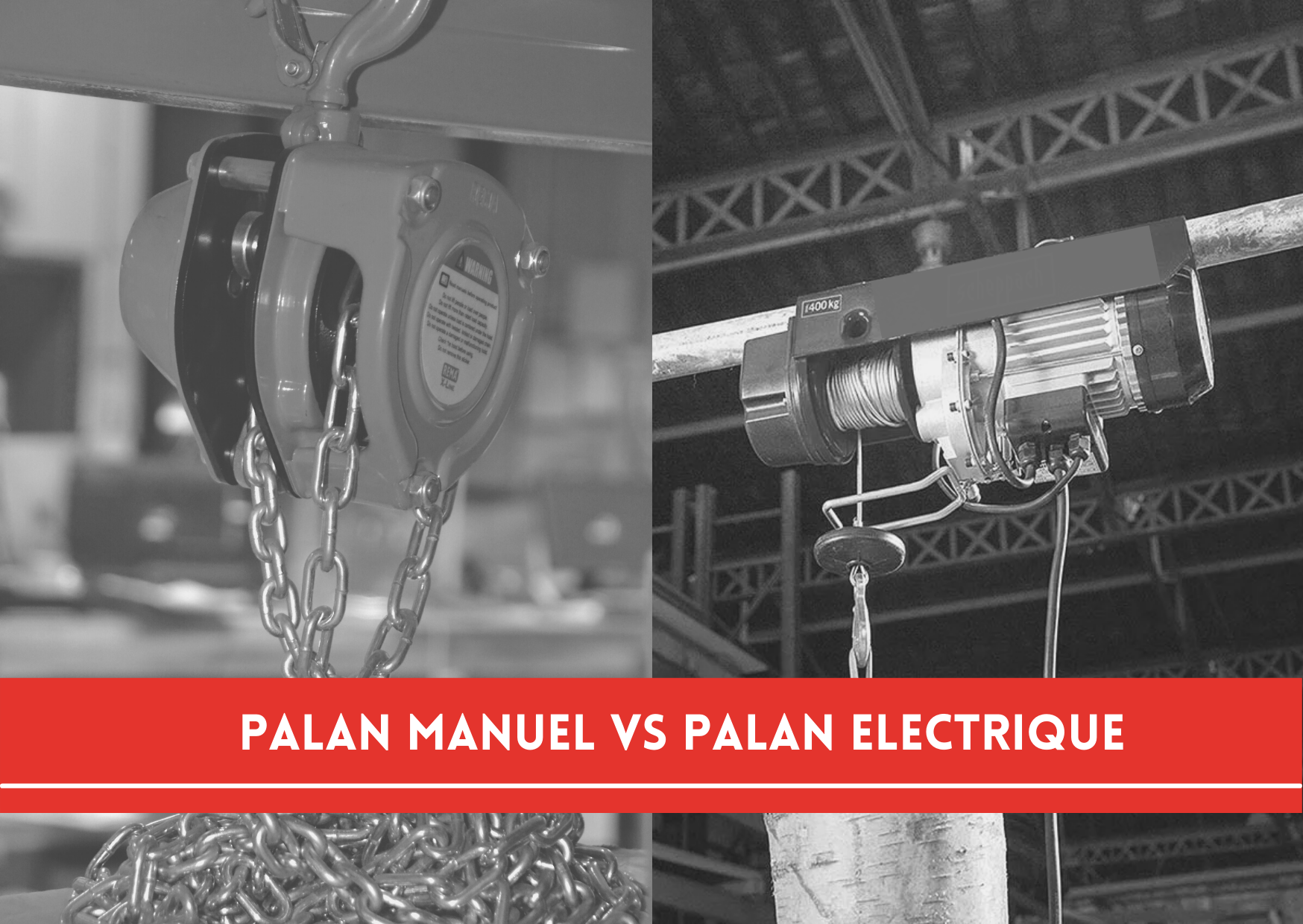 PALAN ÉLECTRIQUE à chaîne 220 Volts « monophasé » - Suspente par crochet -  LEVAC